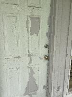 Paint peeling off this door 
