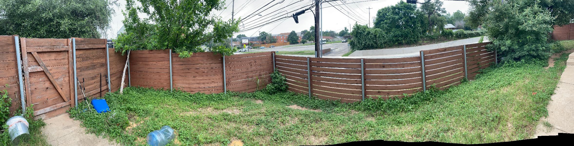 Panorama of the yard 
